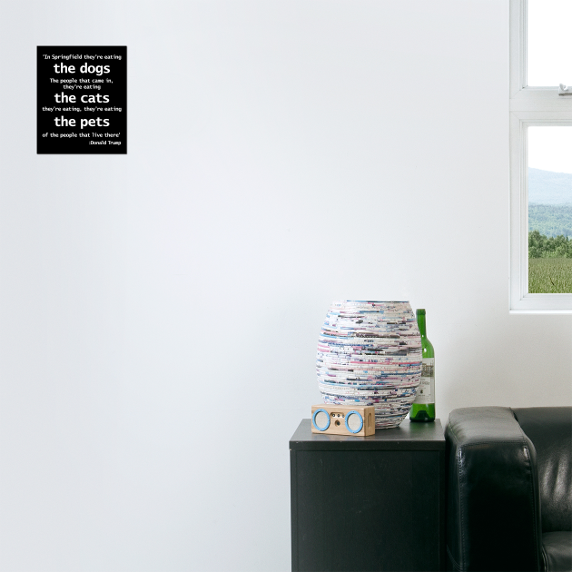 Trump 2024 Eating Cats Debate Quote by ellenhenryart